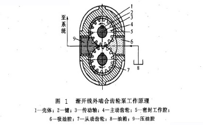 大兰液压渐开线外啮合齿轮泵工作原理